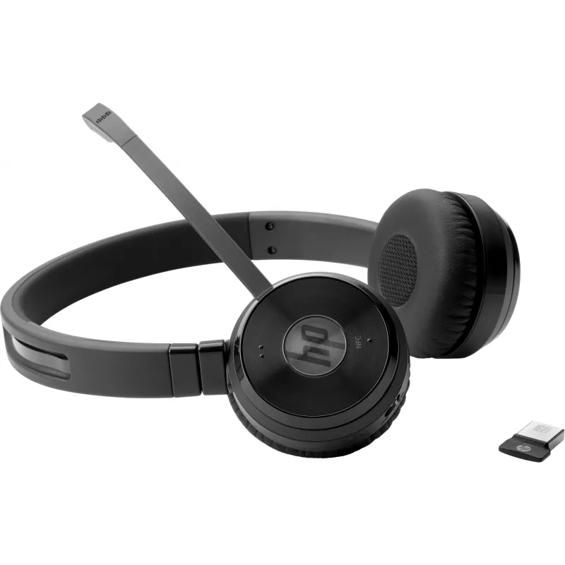 HP UC Wireless Duo Headset, senza fili, ufficio/call center, 310 g, cuffie, nero