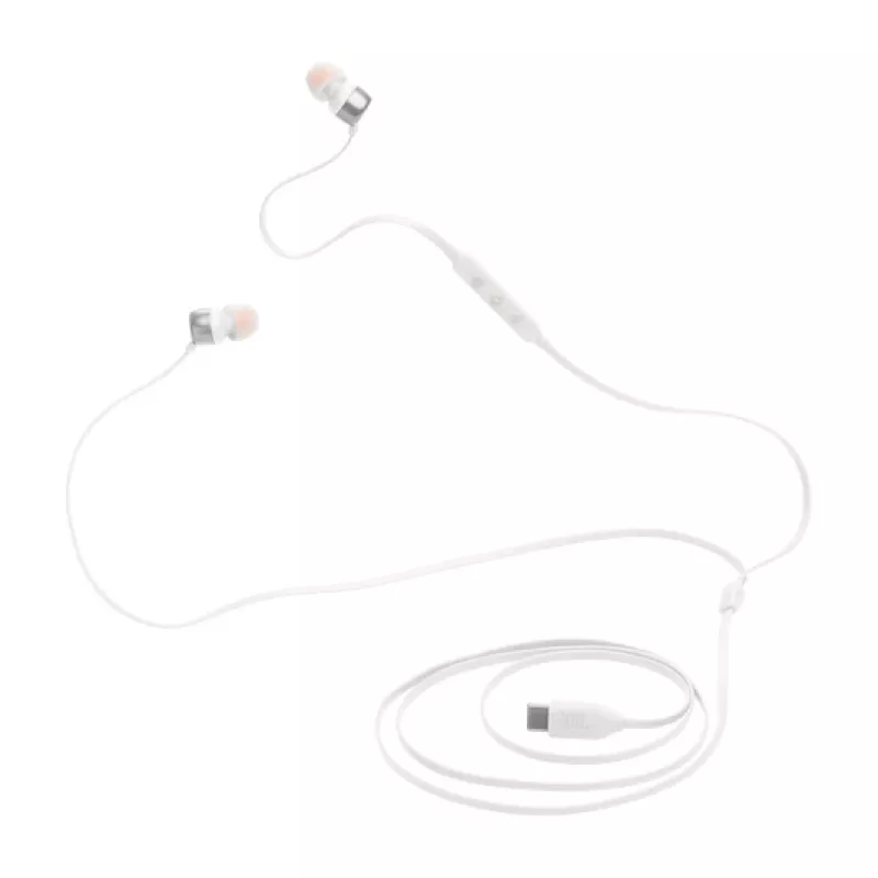 JBL Tune 310C cuffie con filo in-ear chiamate/musica USB Type-C bianco