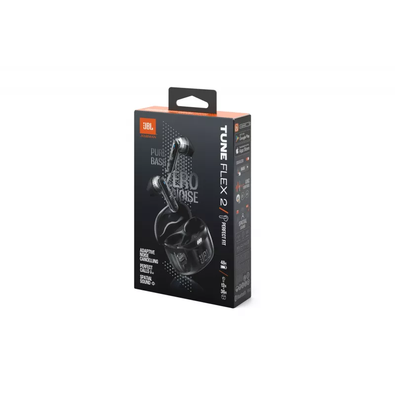 JBL Tune Flex 2 Ghost Edition Headset True Wireless Stereo (TWS) In-ear Chiamate/Musica Bluetooth Nero
