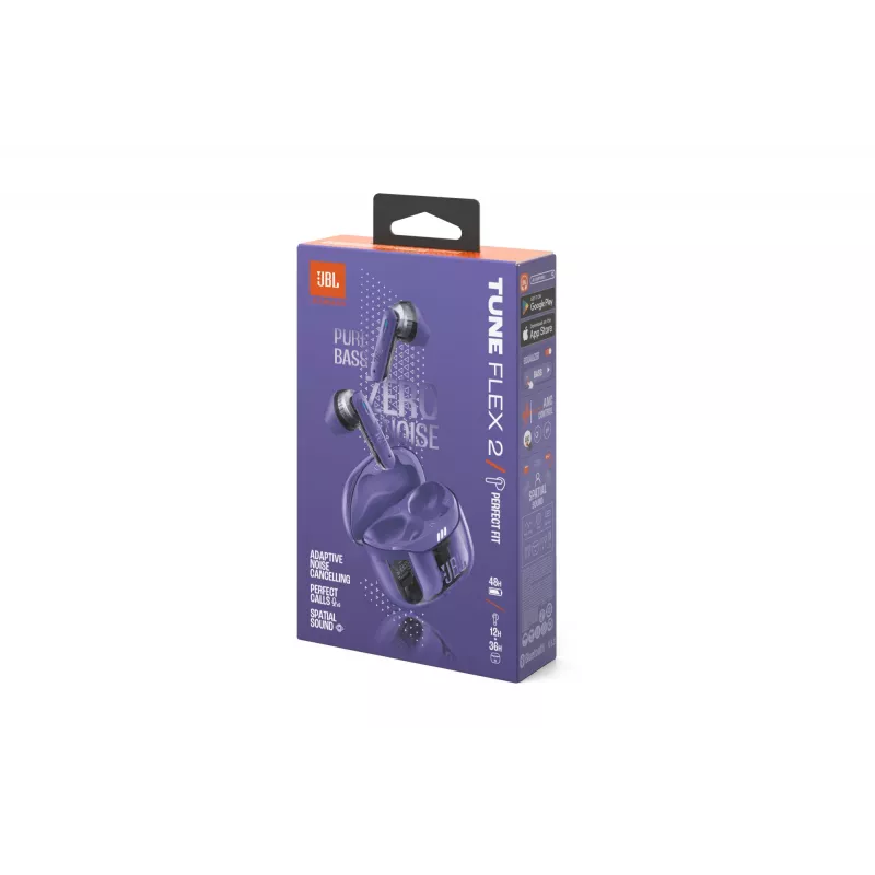JBL Tune Flex 2 Ghost Edition Headset True Wireless Stereo (TWS) In-Ear Chiamate/Musica Bluetooth Lilla