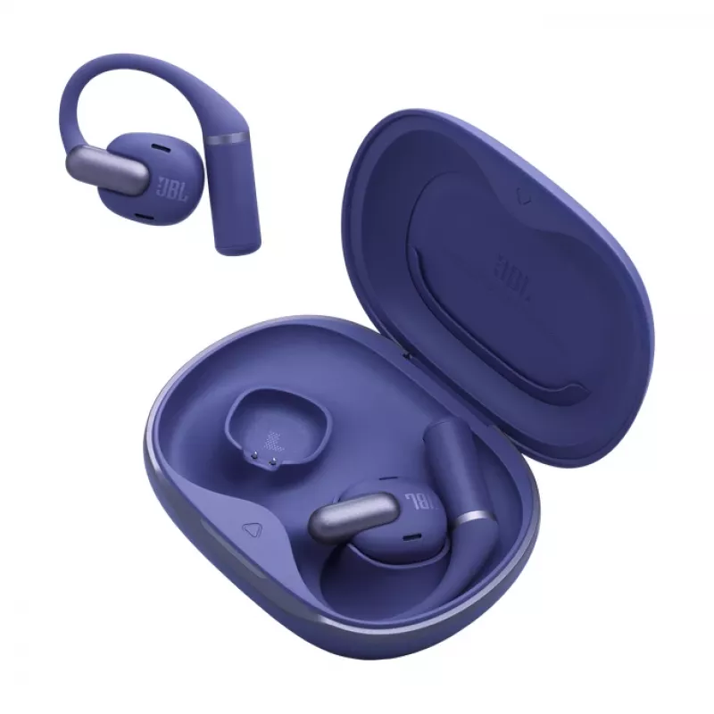 JBL Sense Pro Cuffie TWS con archetto, Bluetooth, stazione di ricarica USB-C, 20–40000 Hz, Blu, 95,2 g