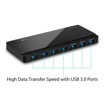 TP-Link UH700 Hub interfacce USB 3.2 Gen 1 (3.1 Gen 1) Micro-B 5000 Mbit/s Nero