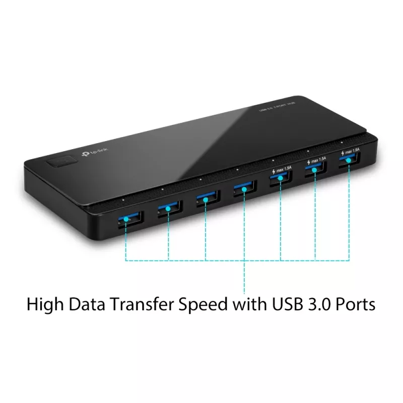 TP-Link UH700 Hub interfacce USB 3.2 Gen 1 (3.1 Gen 1) Micro-B 5000 Mbit/s Nero