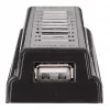 Hub USB Manhattan USB-A 10 porte, 480 Mbit/s, Nero