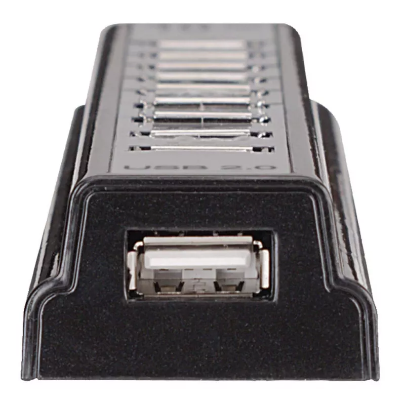 Hub USB Manhattan USB-A 10 porte, 480 Mbit/s, Nero