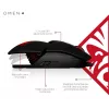 HP OMEN by Reactor mouse, per destrorsi, ottico, USB Type-A, 16000 DPI, 0,2 ms, nero