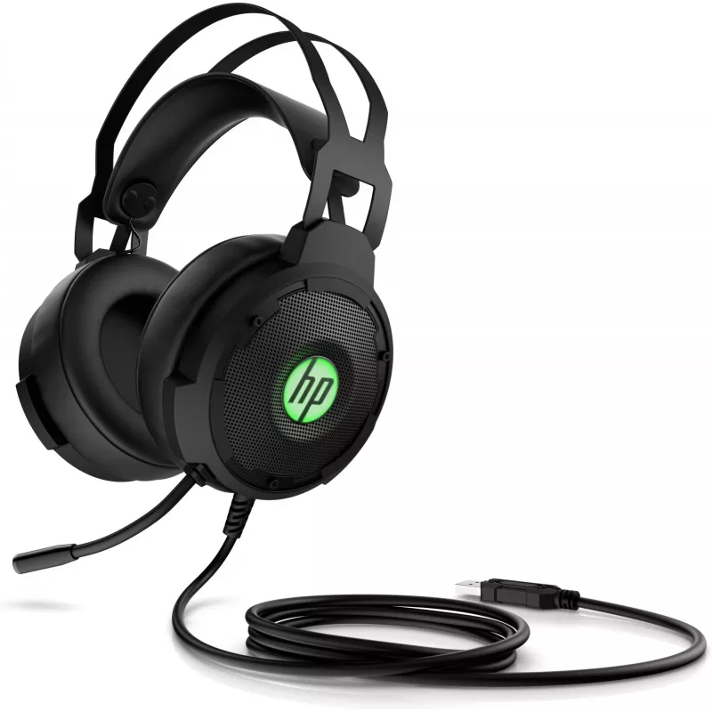 HP Pavilion Gaming Headset 600, cablato, gaming, 360 g, cuffie, nero, verde