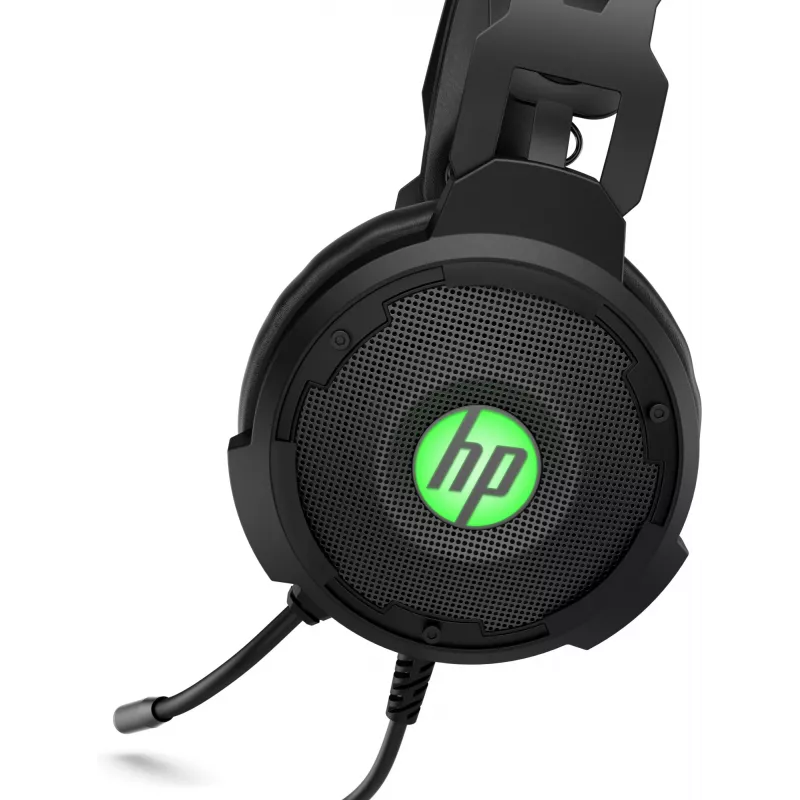 HP Pavilion Gaming Headset 600, cablato, gaming, 360 g, cuffie, nero, verde