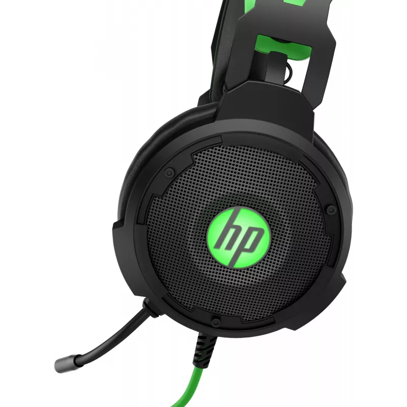 HP Pavilion Gaming Headset 600, cablato, gaming, 360 g, cuffie, nero, verde