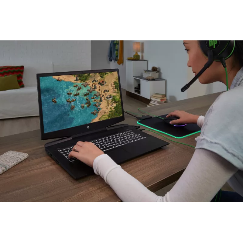 HP Pavilion Gaming Headset 600, cablato, gaming, 360 g, cuffie, nero, verde