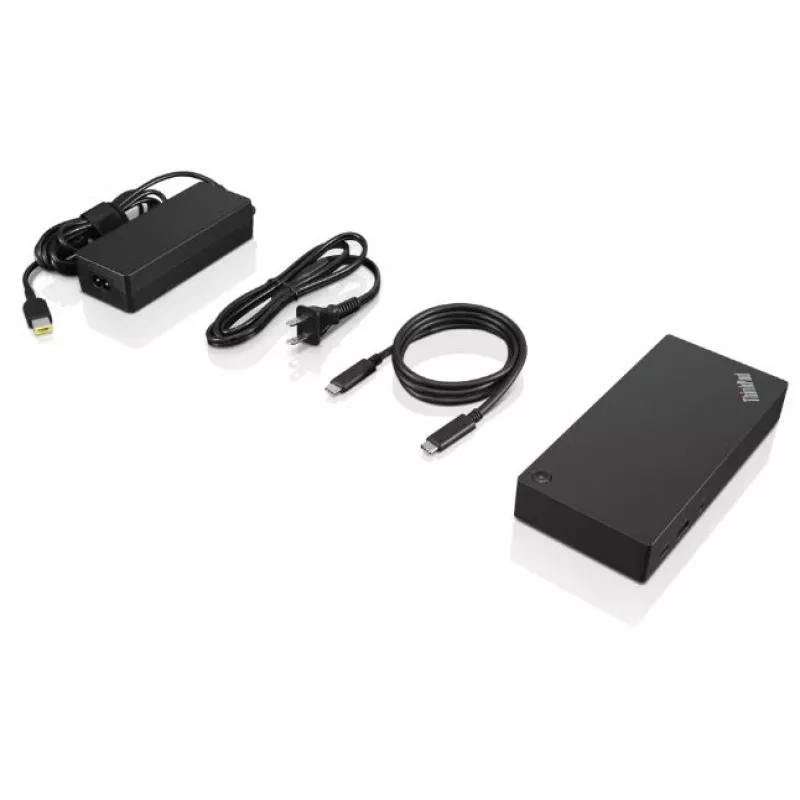Lenovo 40AS0090DK docking station/replicatore di porte per laptop cablato USB 3.2 Gen 1 (3.1 Gen 1) Type-C nero
