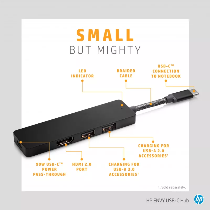 HP ENVY hub USB-C USB 3.2 Gen 1 (3.1 Gen 1) Type-C