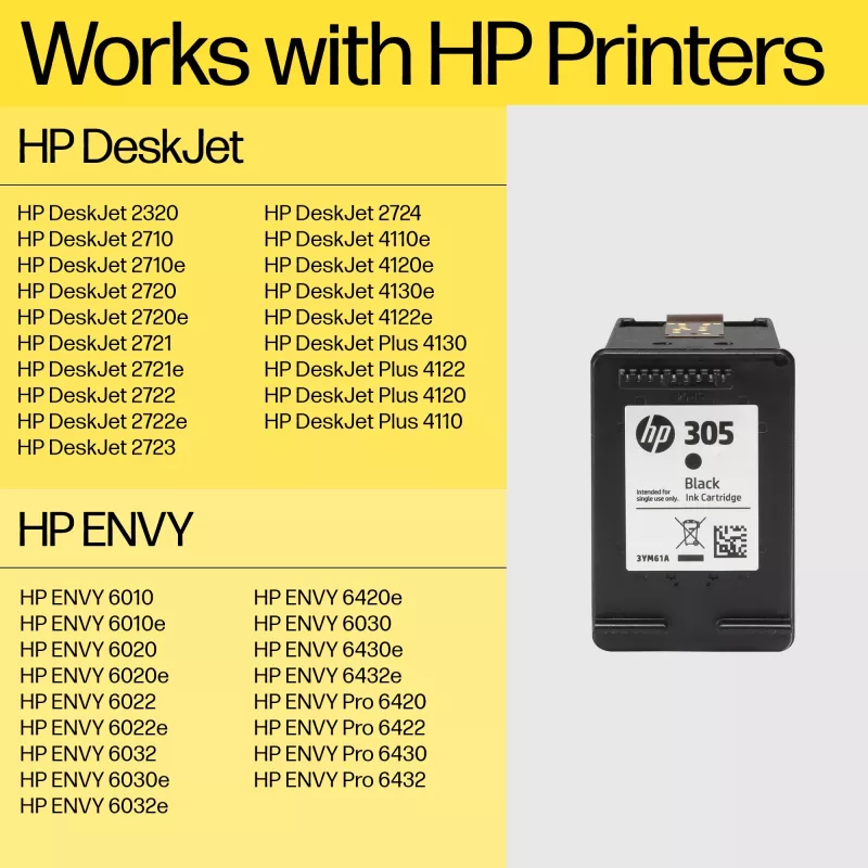 HP 305XL High Yield cartuccia toner originale nero