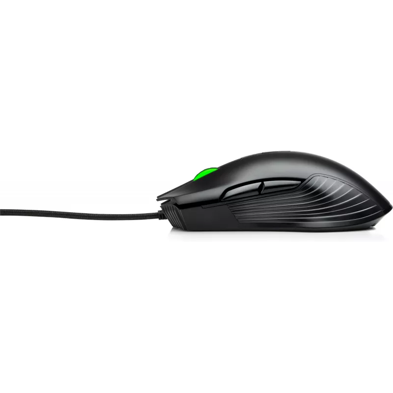 HP X220 mouse da gaming retroilluminato, ambidestro, ottico, USB Type-A, 3600 DPI, nero
