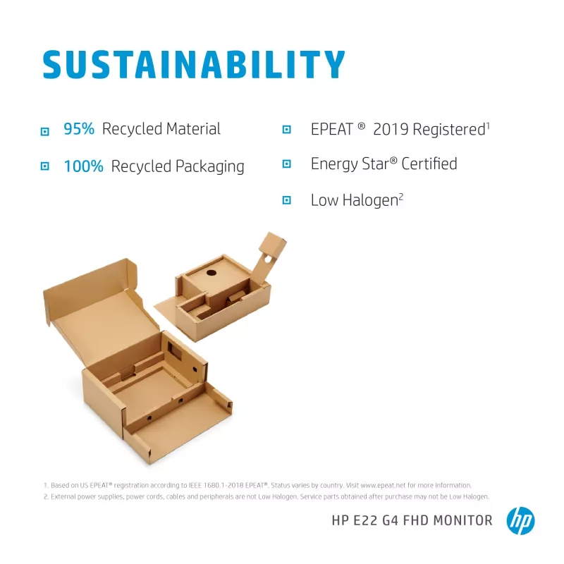 HP E-Series E22 G4 monitor per computer 54,6 cm (21,5