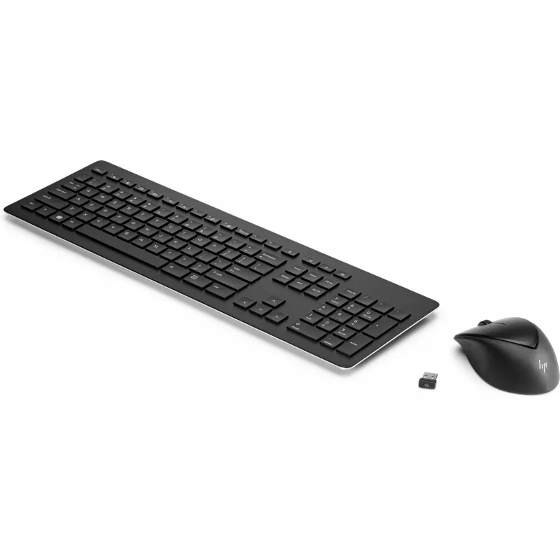 HP Wireless Rechargeable 950MK mouse e tastiera, full-size, wireless, meccanico
