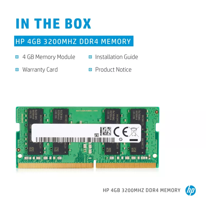HP 286H5AA modulo di memoria 4 GB 1 x 4 GB DDR4 260-Pin SO-DIMM