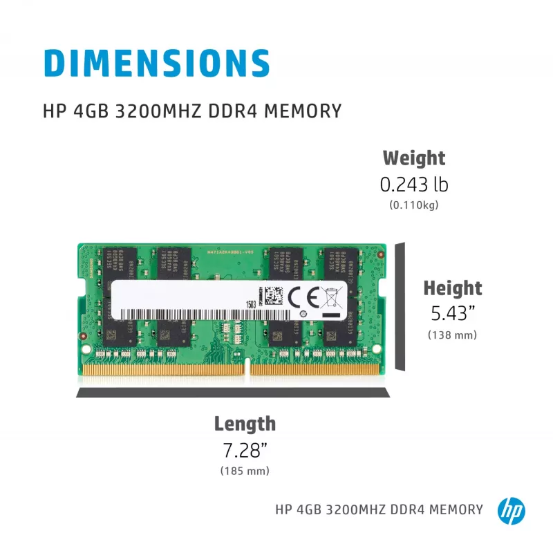HP 286H5AA modulo di memoria 4 GB 1 x 4 GB DDR4 260-Pin SO-DIMM