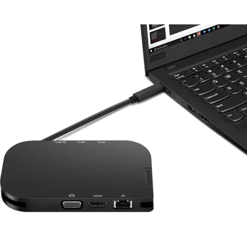 Hub di interfaccia Lenovo 4X91H02421 USB Type-C 5000 Mbit/s nero