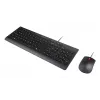 Set tastiera e mouse USB full-size con filo Lenovo 4X31R64409 — layout 100%, cavo 1,8 m, nero, danese