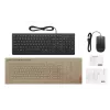 Set tastiera e mouse USB full-size con filo Lenovo 4X31R64409 — layout 100%, cavo 1,8 m, nero, danese