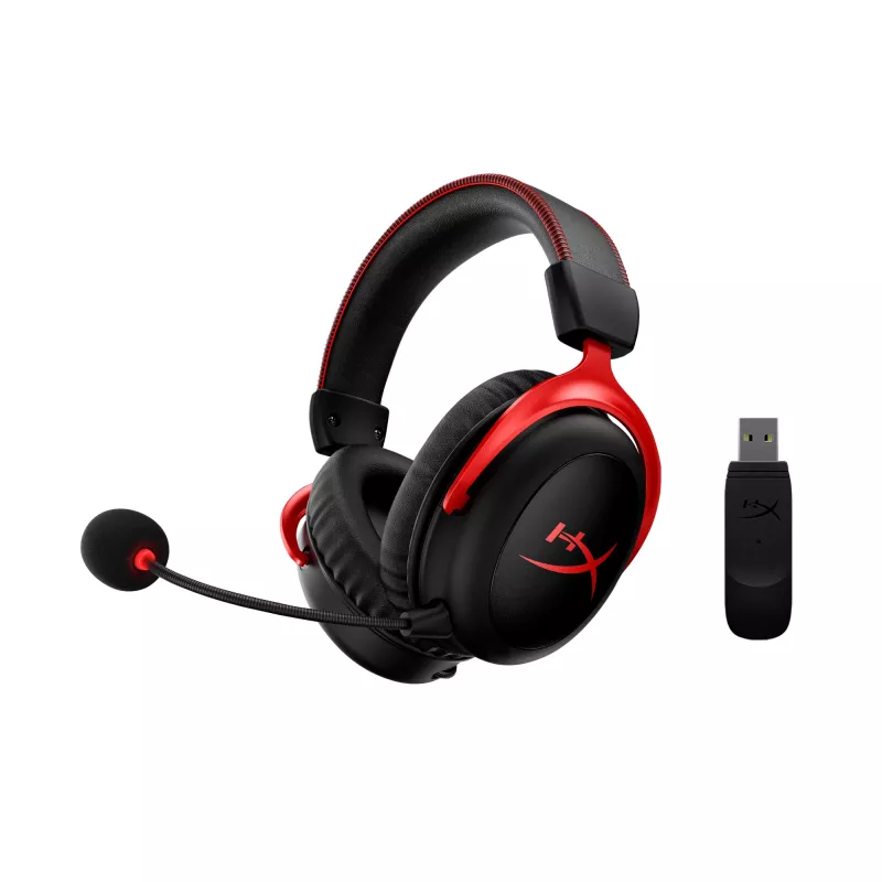HyperX Cloud II Wireless - Headset da gaming (nero-rosso)