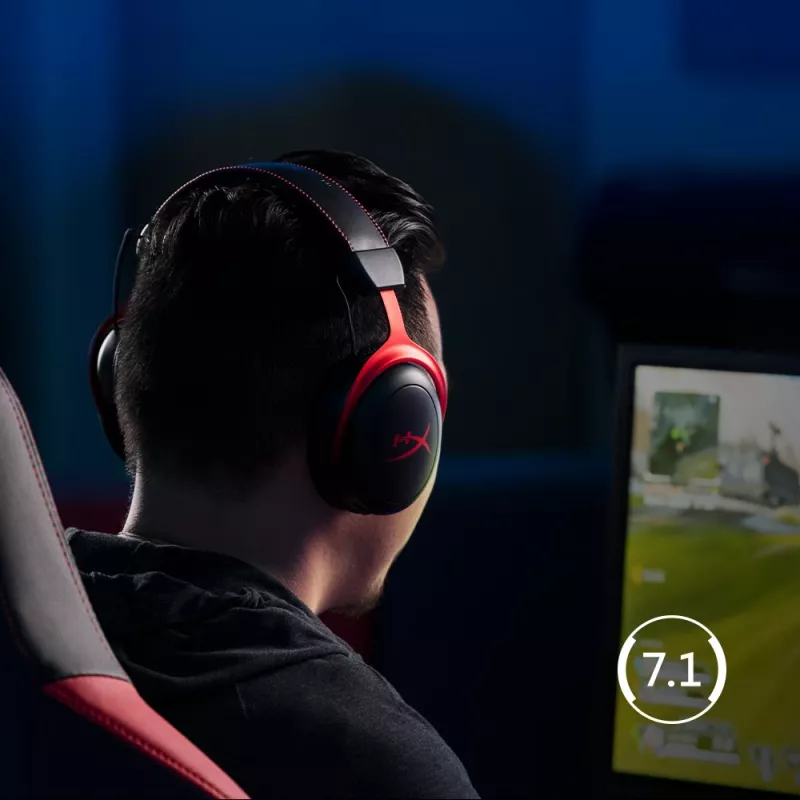 HyperX Cloud II Wireless - Headset da gaming (nero-rosso)