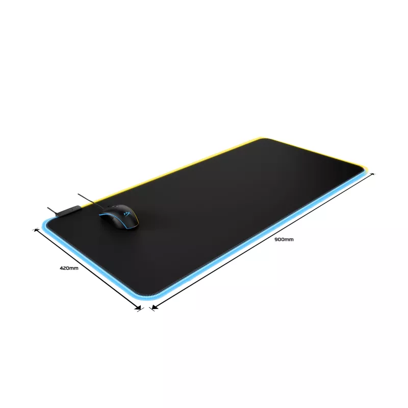 HyperX Pulsefire Mat - Tappetino per mouse da gaming RGB - tessuto (XL)