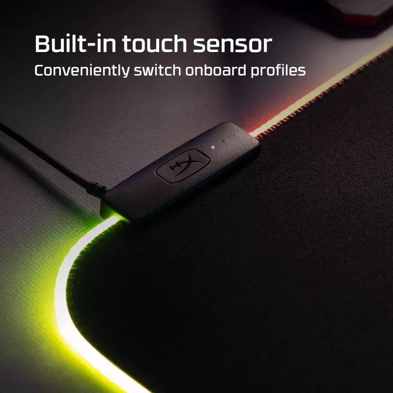 HyperX Pulsefire Mat - Tappetino per mouse da gaming RGB - tessuto (XL)