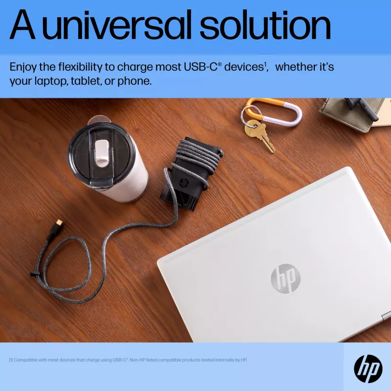 HP Caricabatterie per laptop USB-C 65W, laptop, interno, 90 V, 65 W, 5 - 20 V, 1,6 A