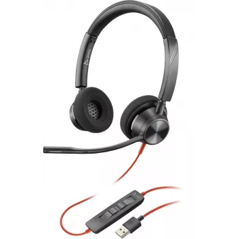 Cuffia HP Poly Poly Blackwire 3320 USB-A, con filo, ufficio/call center, 130 g, cuffia, nero