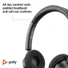 Cuffia HP Poly Poly Blackwire 3320 USB-A, con filo, ufficio/call center, 130 g, cuffia, nero