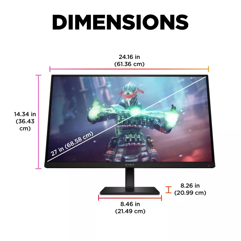 Monitor gaming OMEN by HP 27 pollici UHD 144Hz – OMEN 27k