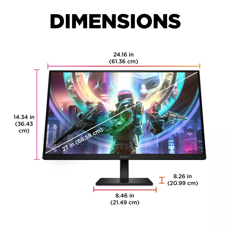 Monitor gaming OMEN by HP 27 pollici QHD 240Hz - OMEN 27qs