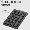 Tastiera wireless ergonomica HP 965, full-size (100%), wireless, RF wireless + Bluetooth, a membrana, nero