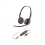 Cuffia POLY Blackwire 3225 stereo USB-A con filo per ufficio e call center