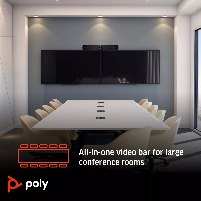 HP Poly Studio X70 video bar all-in-one, 357 kg, 0 - 40 °C, 15 - 80%, 840,2 mm, 135,4 mm, 117,3 mm