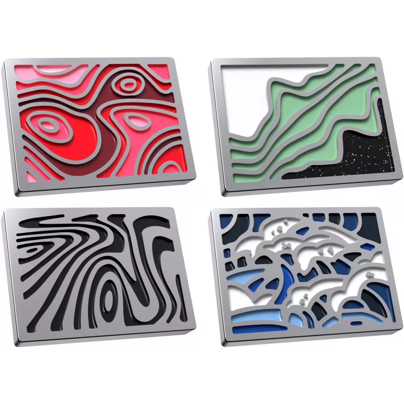 Spilla magnetica Kingston HyperX Abstract Series 85U20AA — spilla promozionale in metallo con retro magnetico