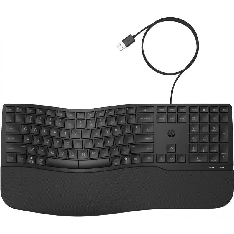 Tastiera full-size con filo HP 485 Comfort con porta USB e 23 tasti programmabili