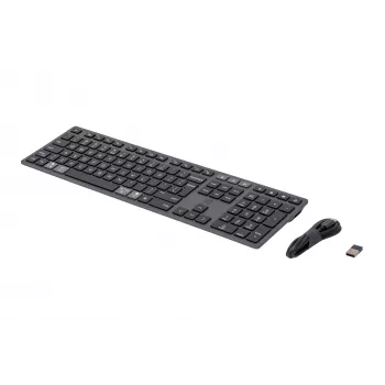 Tastiera wireless ricaricabile multi-dispositivo HP 720, Full-size (100%), Wireless, USB + Bluetooth, Meccanica, QWERTY, nero