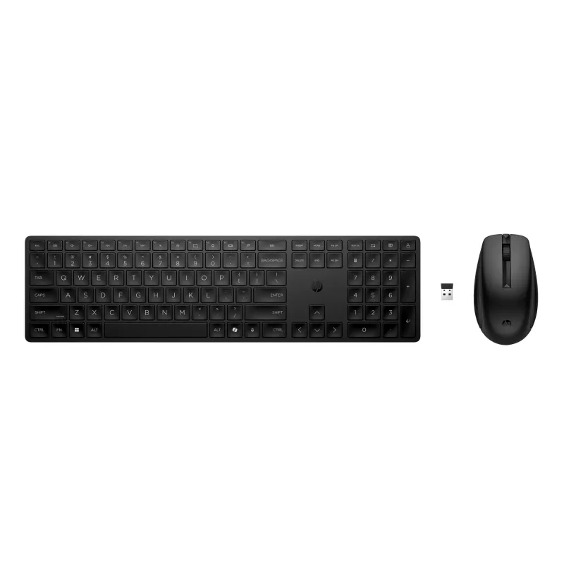 Combo tastiera e mouse wireless HP 655, nero, mouse incluso