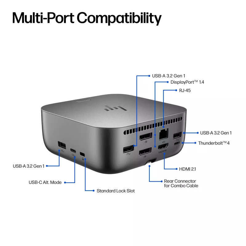 Docking station HP Thunderbolt 4 100W G6 connettività cablata 5K Ultra HD