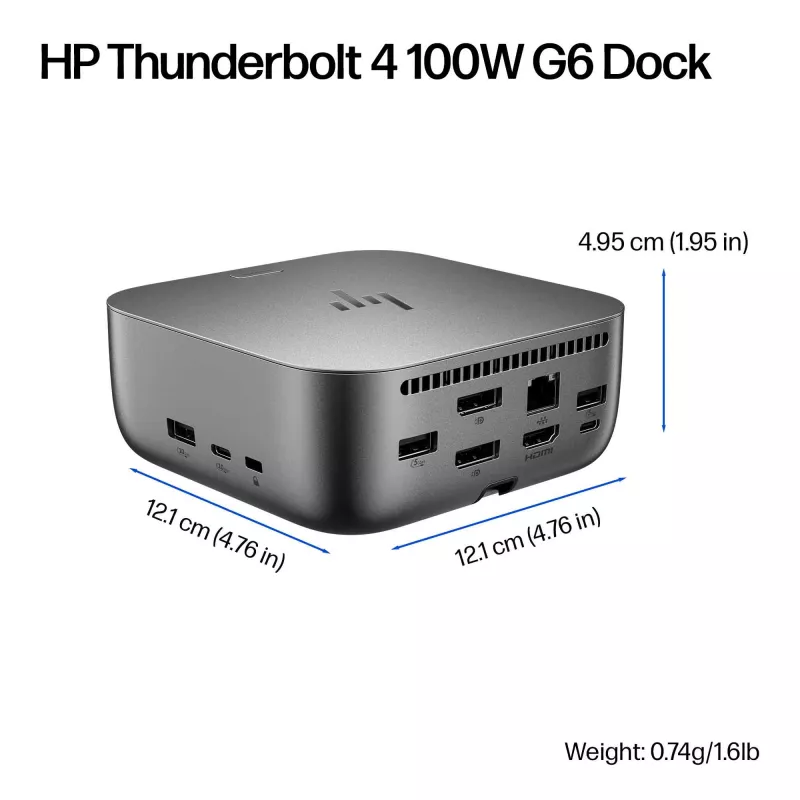Docking station HP Thunderbolt 4 100W G6 connettività cablata 5K Ultra HD