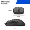Mouse wireless HP 405 Quiet — ambidestro, ottico 1200 DPI, RF Wireless + Bluetooth, 5 tasti, a batteria, nero
