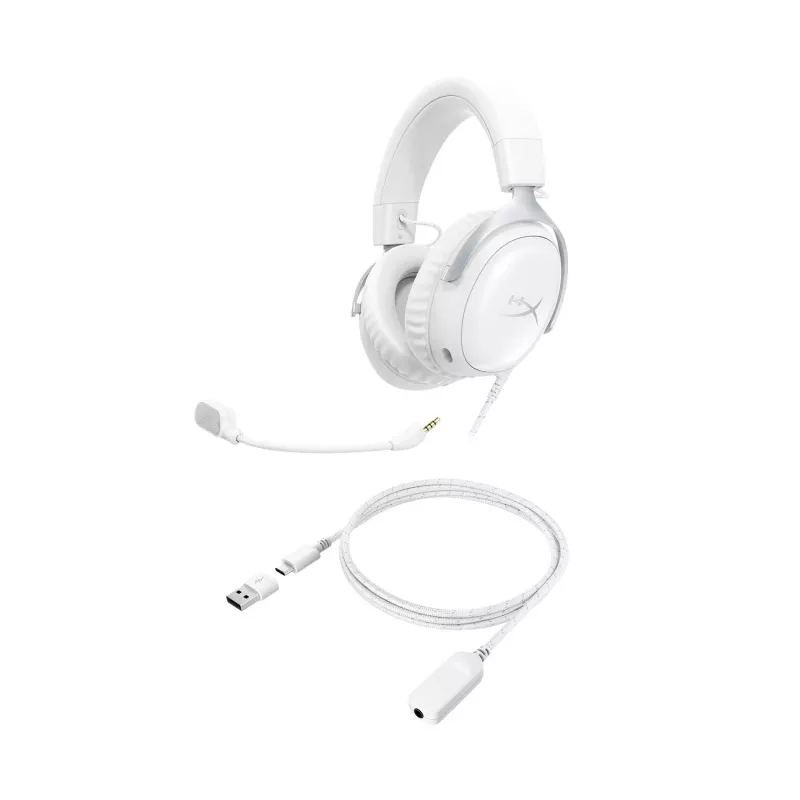 HyperX Cloud III - Headset gaming (bianco), bianco, Cina, Thailandia, circumaurale, chiuso, 155 mm, 86,7 mm