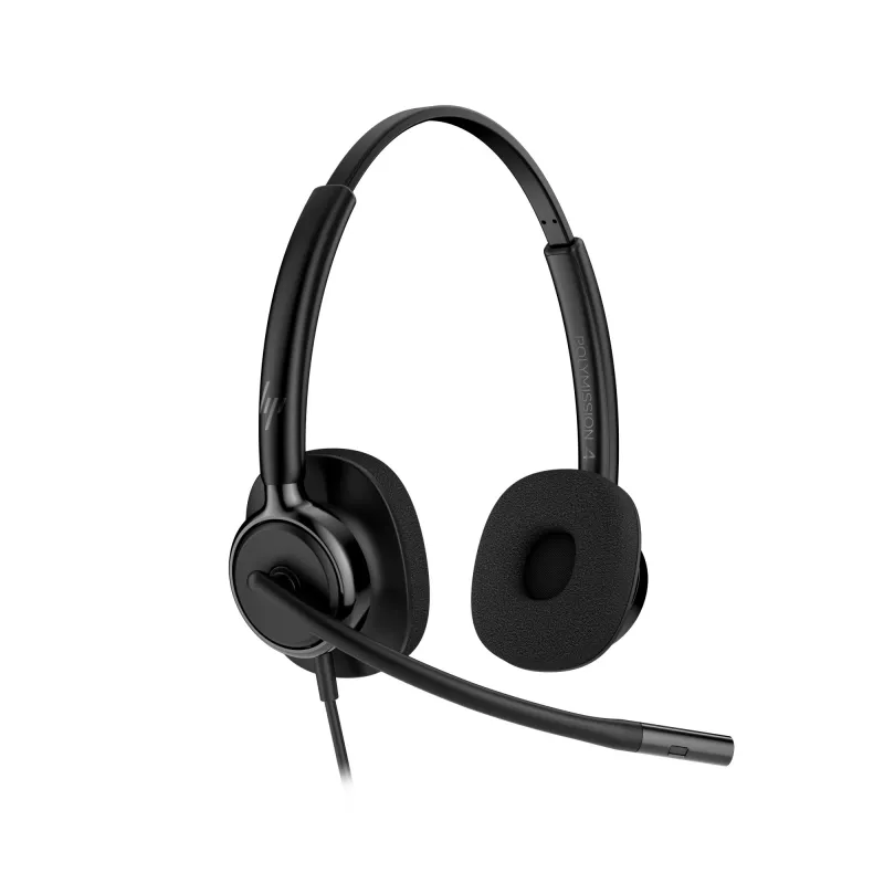 Cuffia stereo con filo HP POLY Mission 425 Classic, connessione USB, 126 g