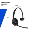Cuffia stereo con filo HP POLY Mission 425 Classic, connessione USB, 126 g