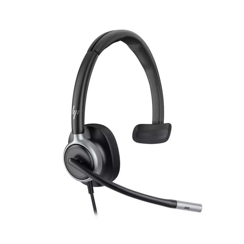 Cuffia USB con filo HP Poly Mission 615 monaurale, 117,5 g, nero