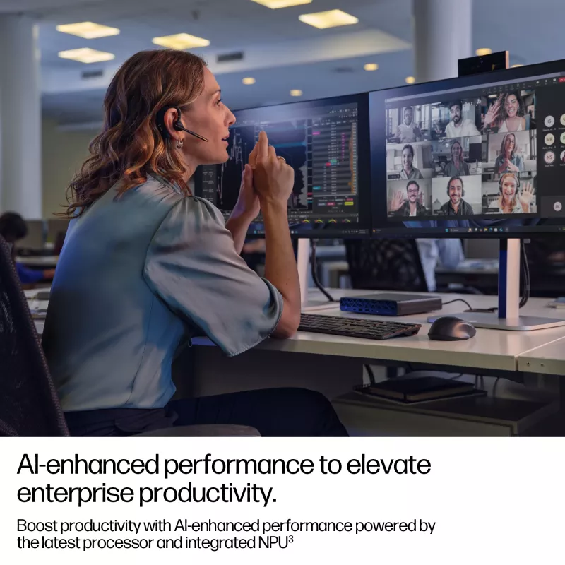 Mini PC HP EliteDesk 8 Mini G1i AI — Intel Core Ultra 7 265T, 16 GB DDR5, 1 TB SSD, Windows 11 Pro, nero