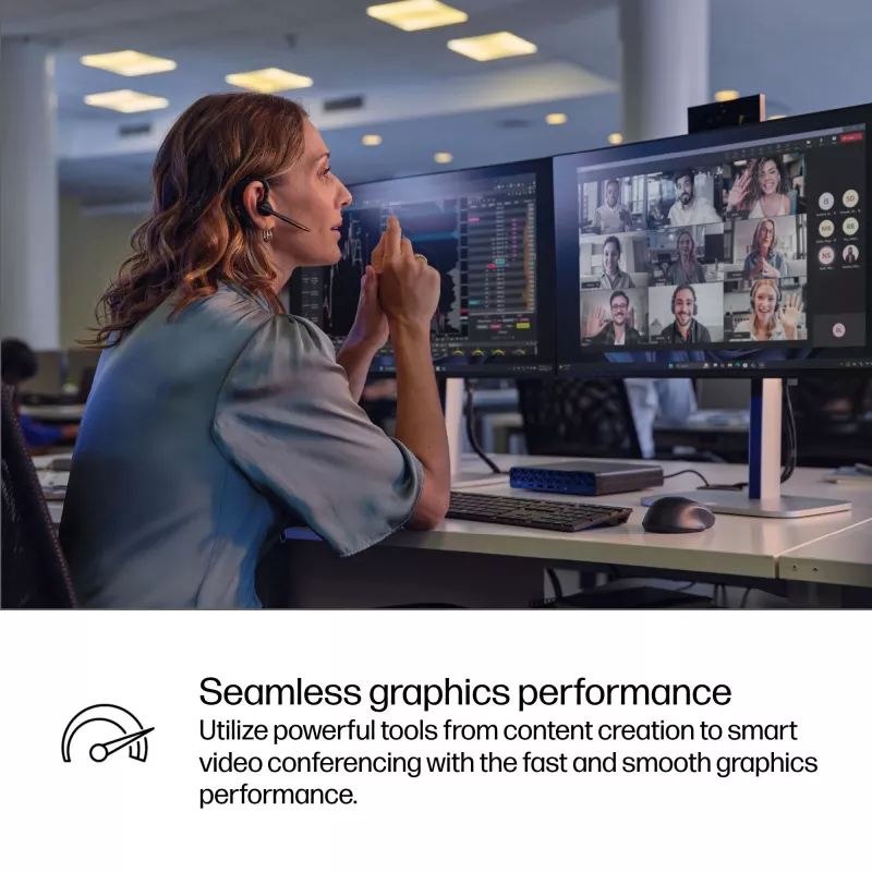Mini PC HP EliteDesk 8 Mini G1i AI — Intel Core Ultra 7 265T, 16 GB DDR5, 1 TB SSD, Windows 11 Pro, nero